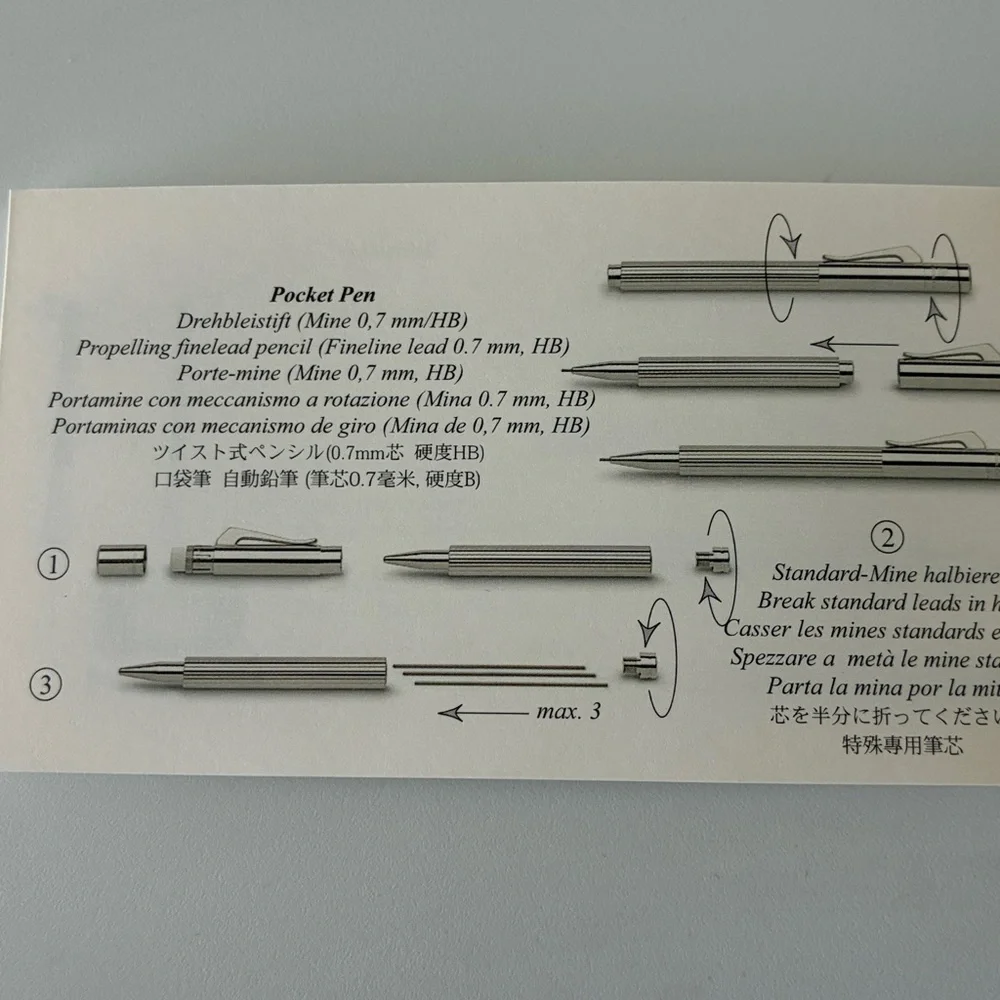 Graf Von Faber-Castell Luxury Ballpoint Pen With Ivory Resin and Chrome - Picture 6 of 10